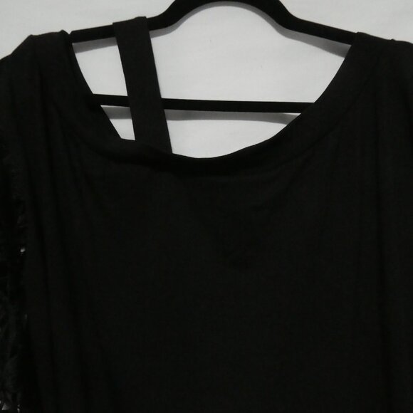 EMERY ROSE | 1XL | Black Off-Shoulder Lace Sleeve Top - Picture 10 of 14